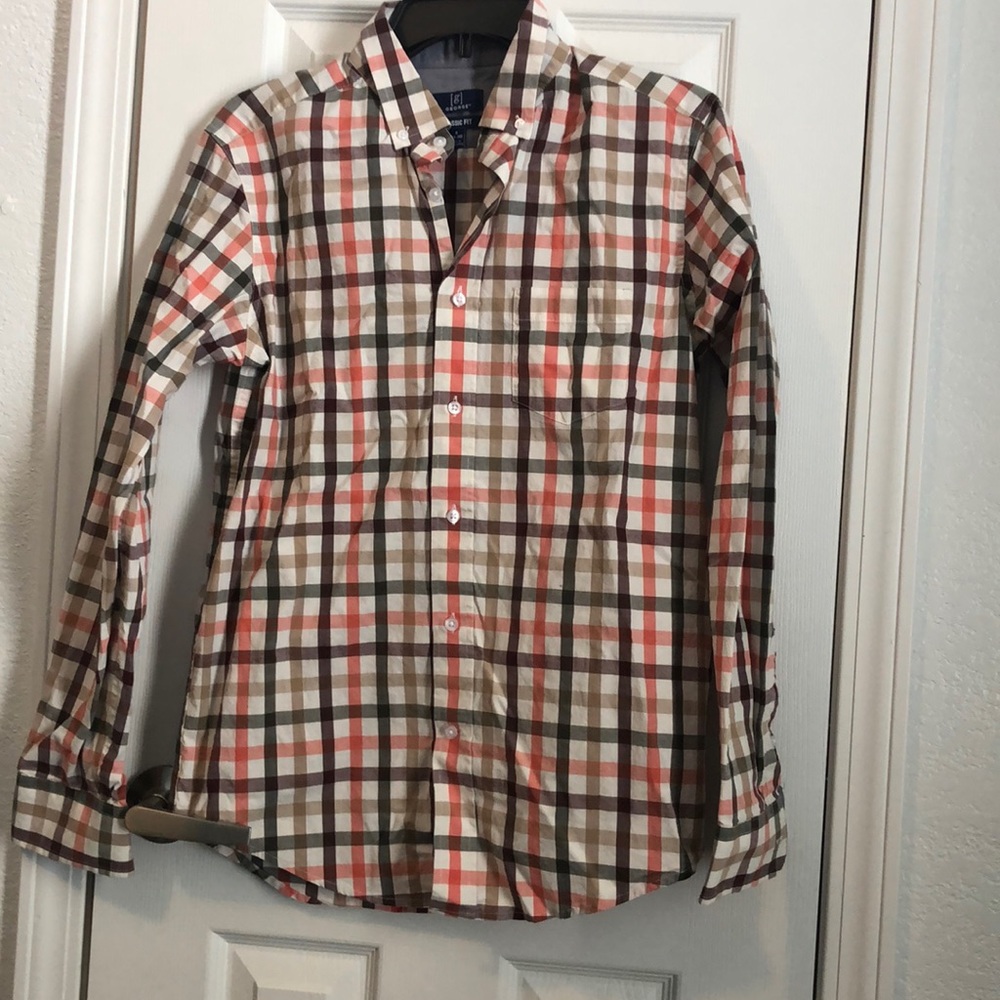 George Peach, Brown and Green Button Down